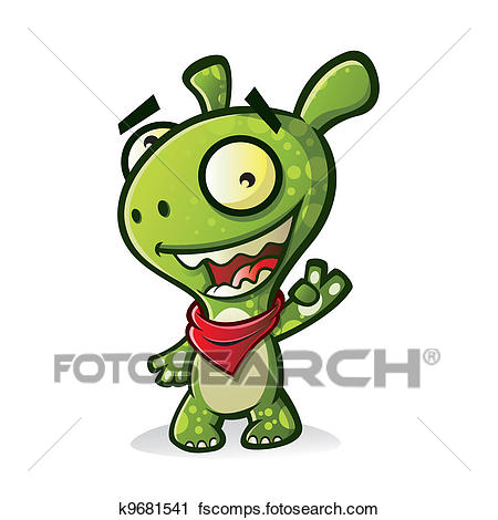 450x470 Clipart Of Cute Monster K9681541
