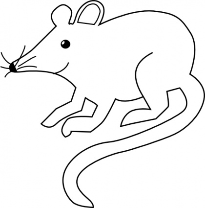 420x425 Cute Mouse Clipart Black And White