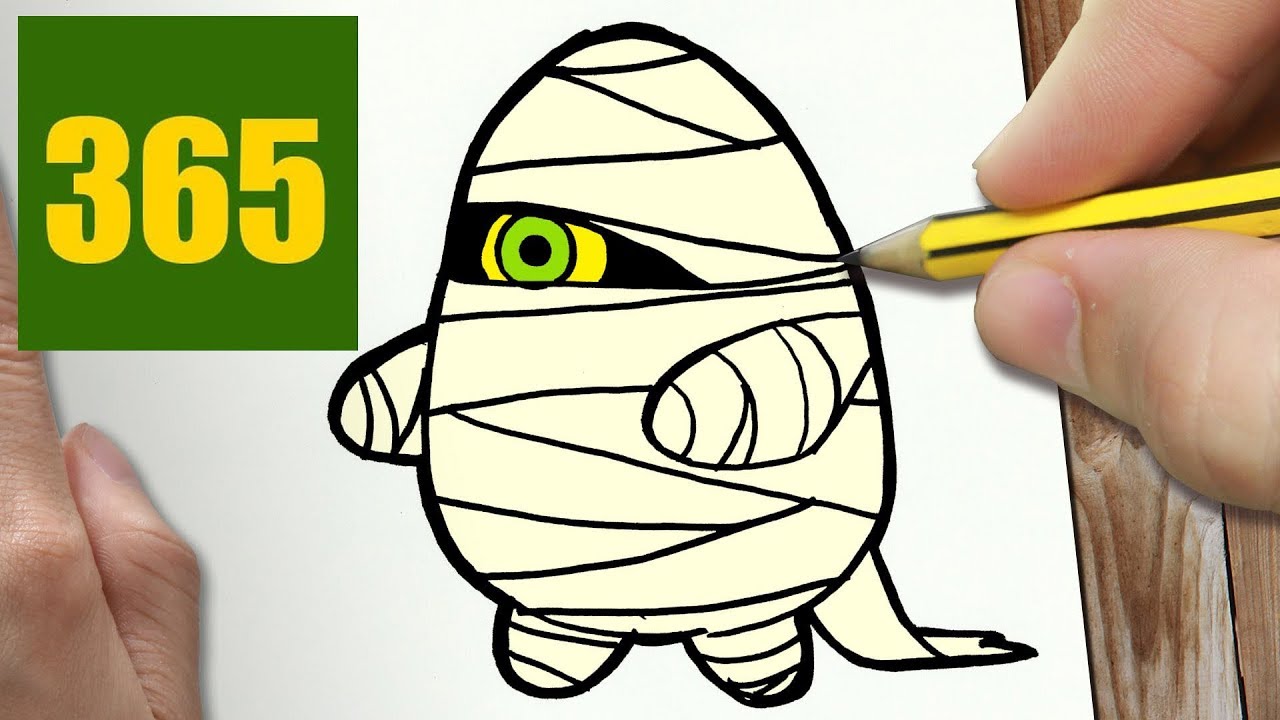 1280x720 How To Draw A Mummy Transylvania Cute, Easy Step By Step Drawing