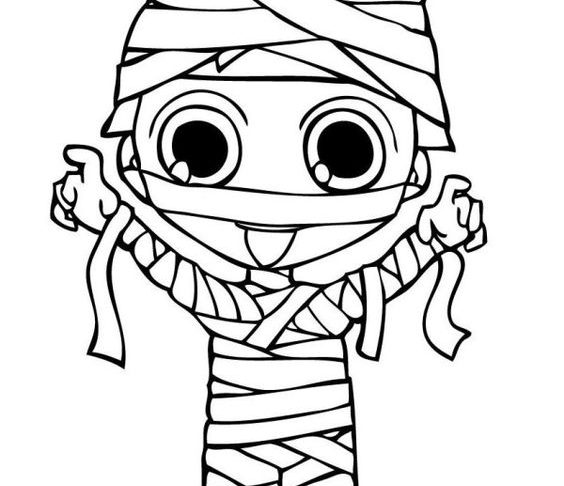 564x486 Mummy Coloring Pages Halloween