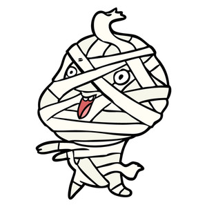 300x300 Cute Cartoon Halloween Mummy Royalty Free Stock Image
