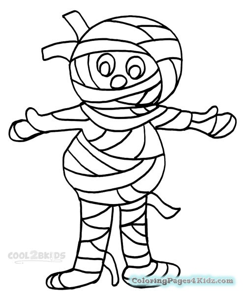494x600 Cute Halloween Mummy Coloring Pages Coloring Pages For Kids