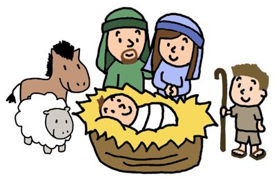 400x262 Cartoon Nativity Clip Art Merry Christmas Amp Happy New Year Arts