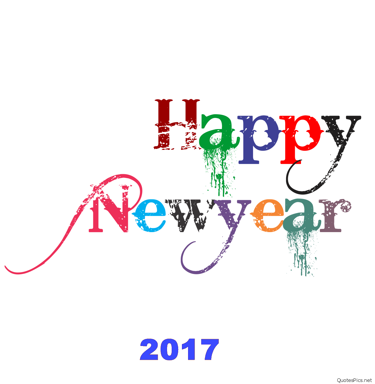1282x1312 Cute Happy New Year Png, Cartoon, Sayings 2017