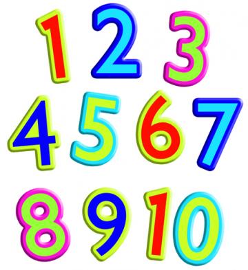 360x393 Cute Numbers Clipart