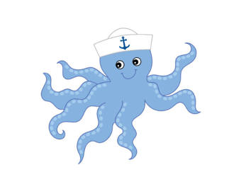 340x270 Octopus Clip Art Etsy