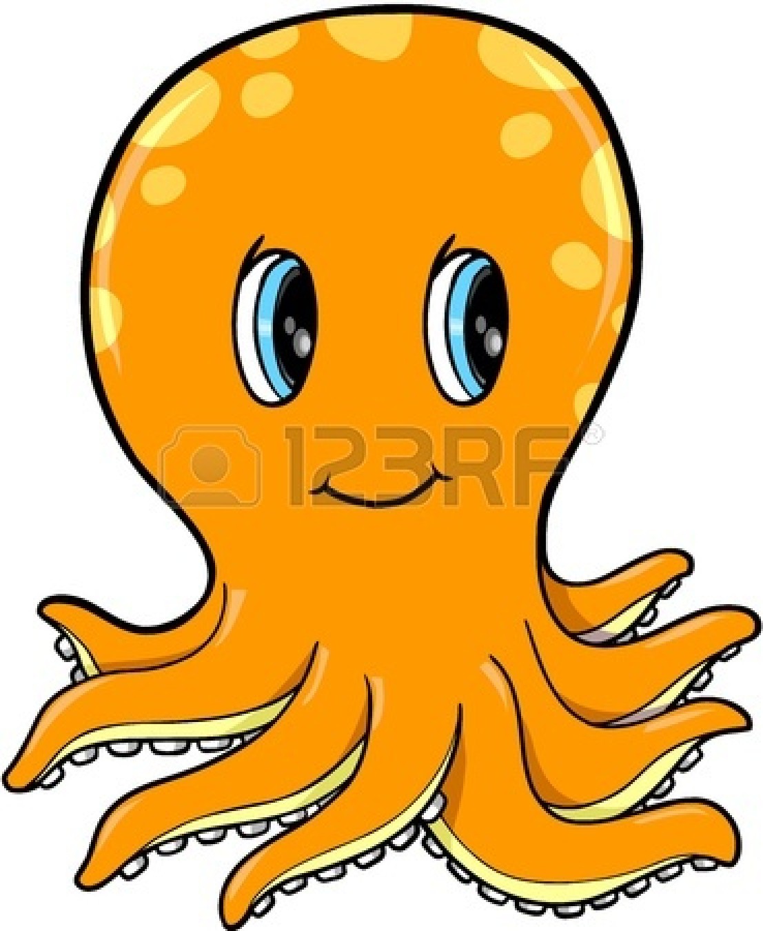 1107x1350 Octopus Clipart Cute Orange