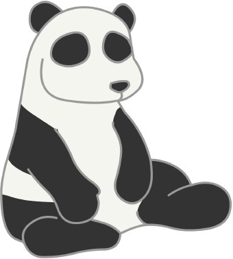 340x378 Cute Giant Panda Bear Free Clip Art 2