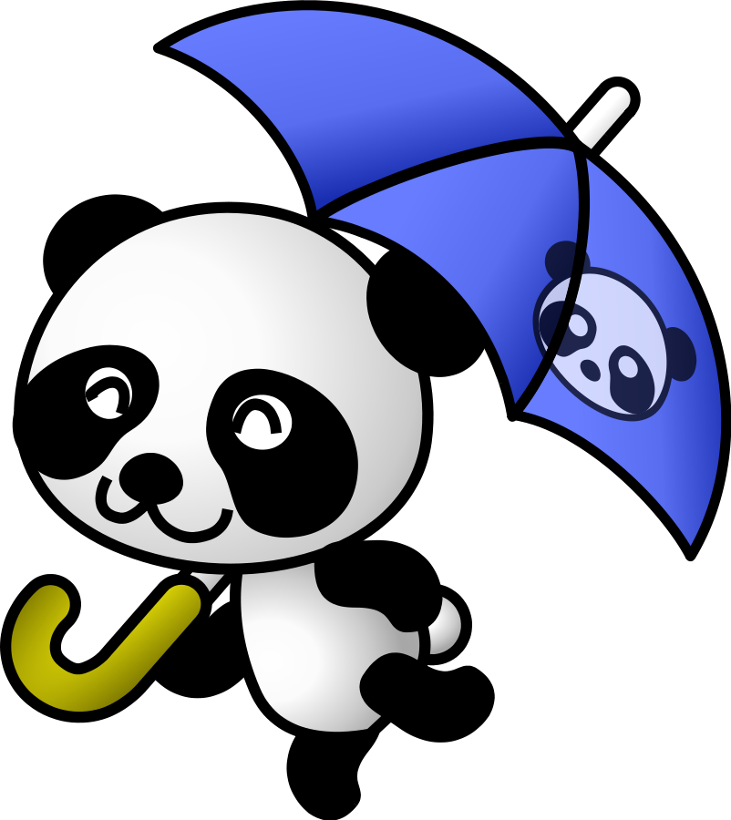802x900 Cute Panda Clipart