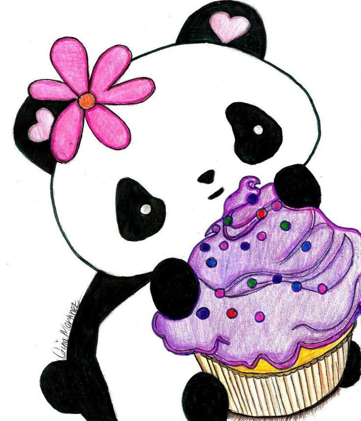 736x859 Drawn Panda Kawaii