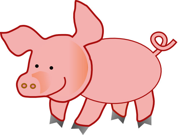 600x455 Vector Clipart Pig