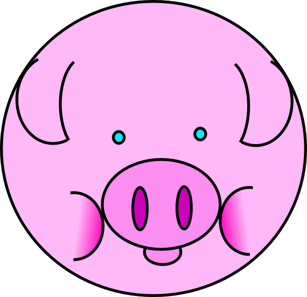 600x581 Cute Baby Pig Clipart
