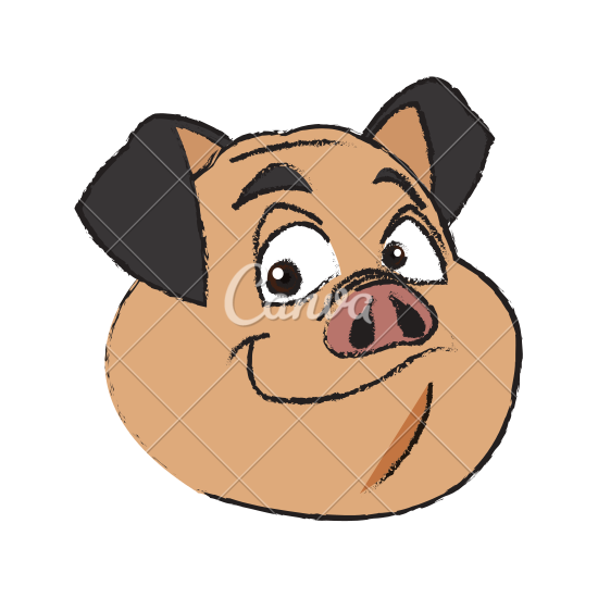 550x550 Cute Pig Face