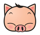 135x118 Cute Pig Smiley 055 Smiley Faces, Emotions List, Smiley Icons