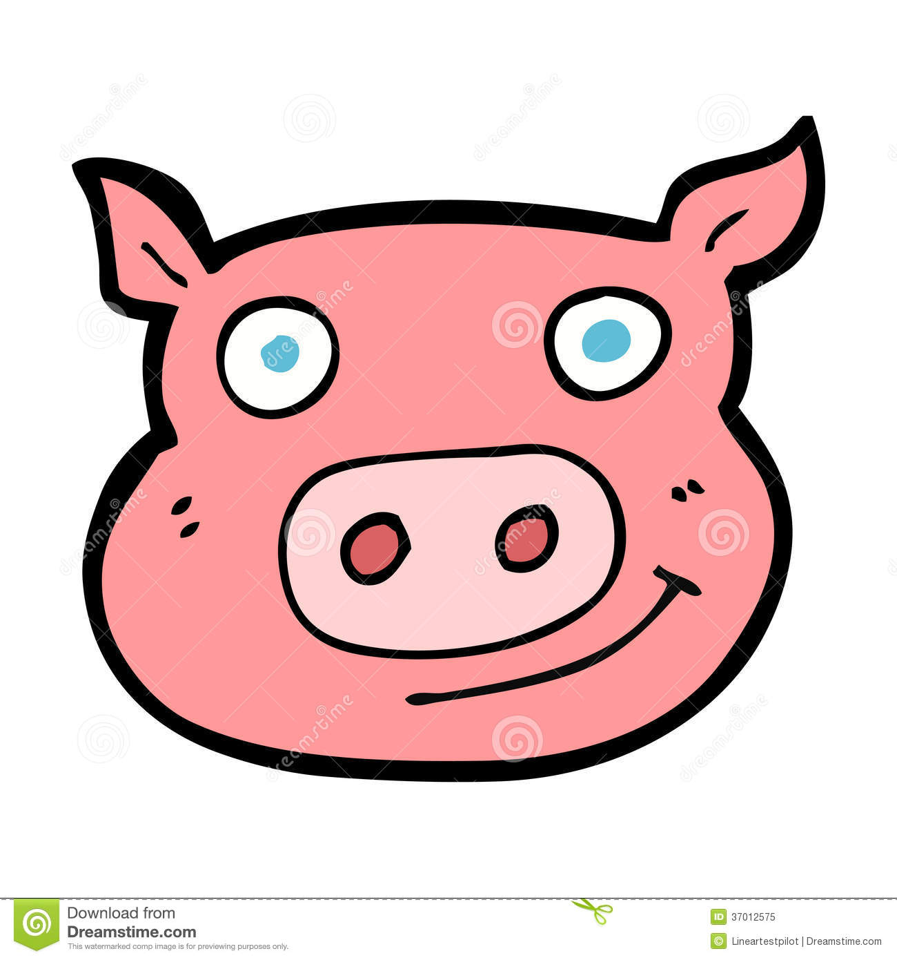 1300x1390 Drawn Pig Face