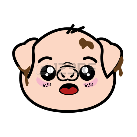 450x450 Isolated Cute Pig Face Icon Vector Illustration Graphic Design