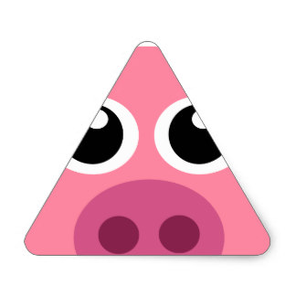 324x324 Pig Face Stickers Zazzle
