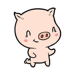 300x300 Cute Cartoon Pig Royalty Free Stock Image