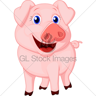 325x325 Cute Pig Cartoon Gl Stock Images