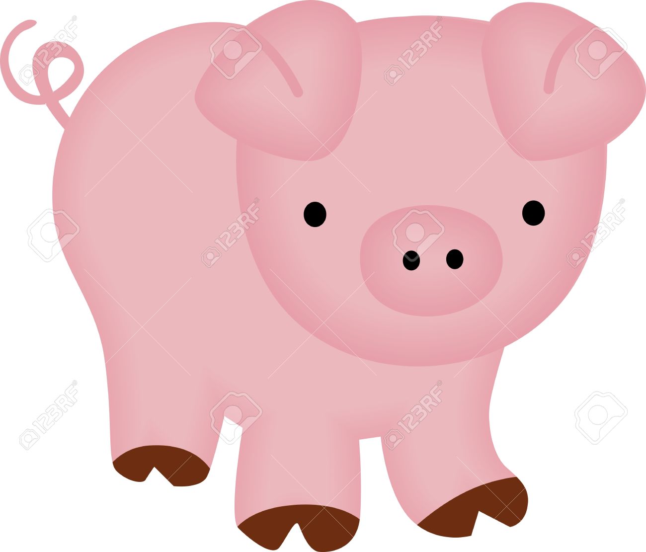 1300x1111 Cute Piggy Royalty Free Cliparts, Vectors, And Stock Illustration