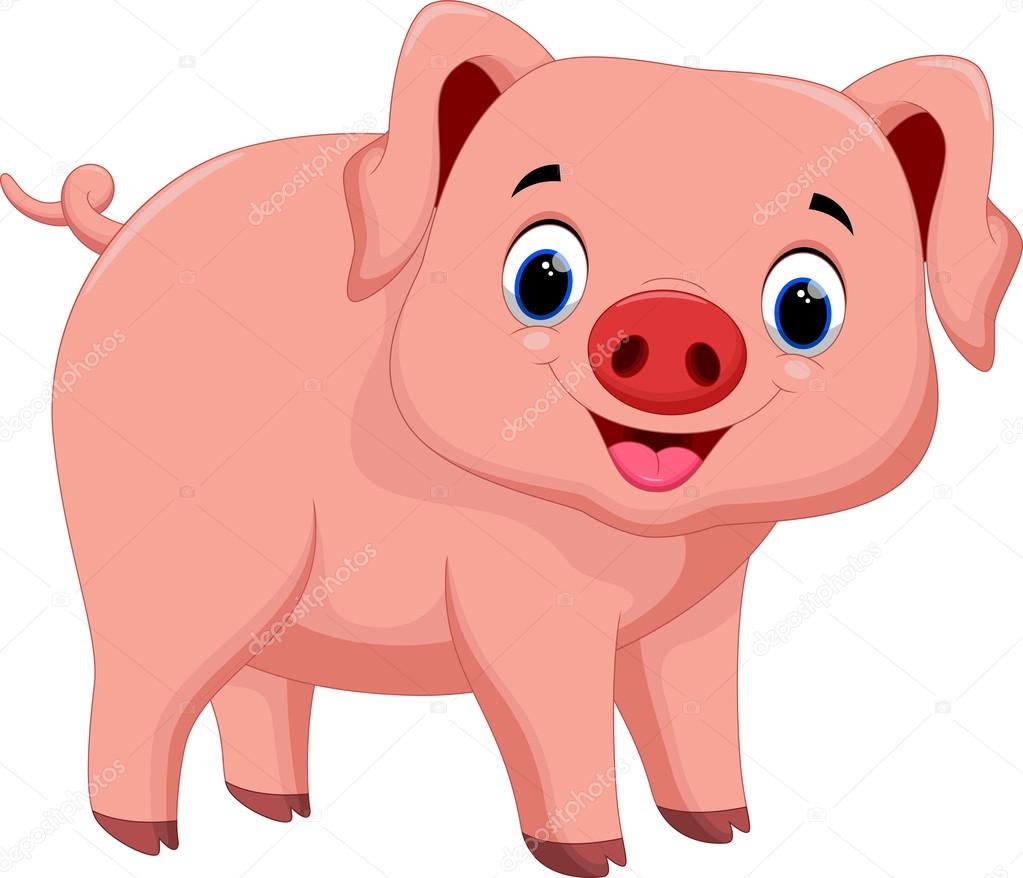 1023x878 Cute Pig Cartoon Stock Vector Irwanjos2
