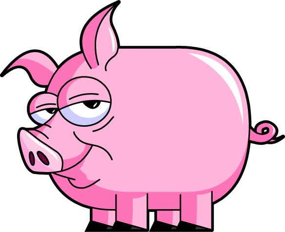 584x476 Funny Pig Clipart