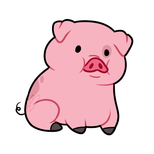 500x500 Cute Pig Cartoon