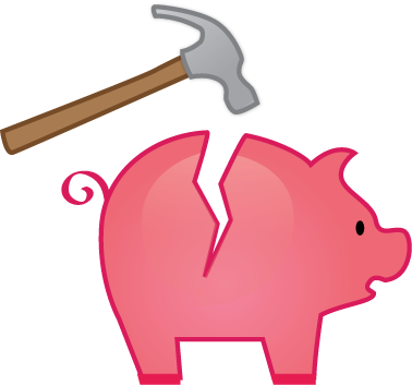 378x353 Sad Clipart Piggy Bank