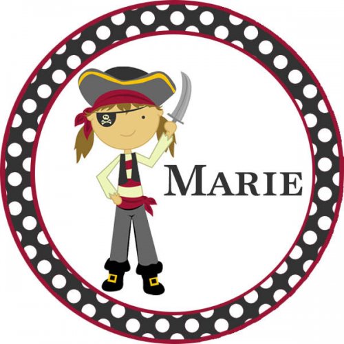 500x500 Free Girl Pirate Clipart Image