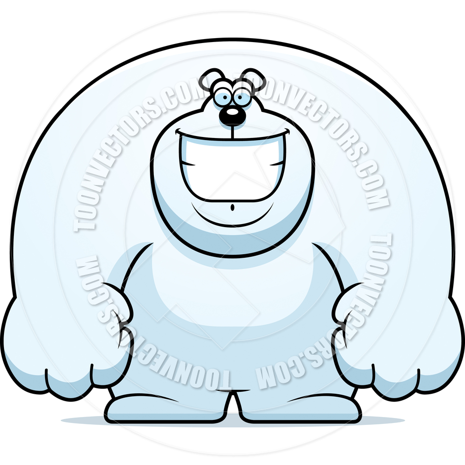 940x940 Cartoon Polar Bear Smiling By Cory Thoman Toon Vectors Eps