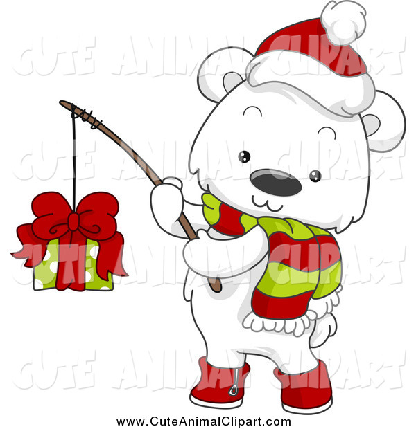 600x620 Clip Art Christmas Polar Bear Clipart