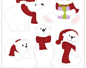 340x270 Polar Bear Clipart Etsy