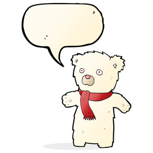 300x300 Cute Cartoon Polar Bear Royalty Free Stock Image