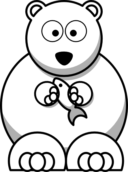 444x600 Bear Outline Clip Art