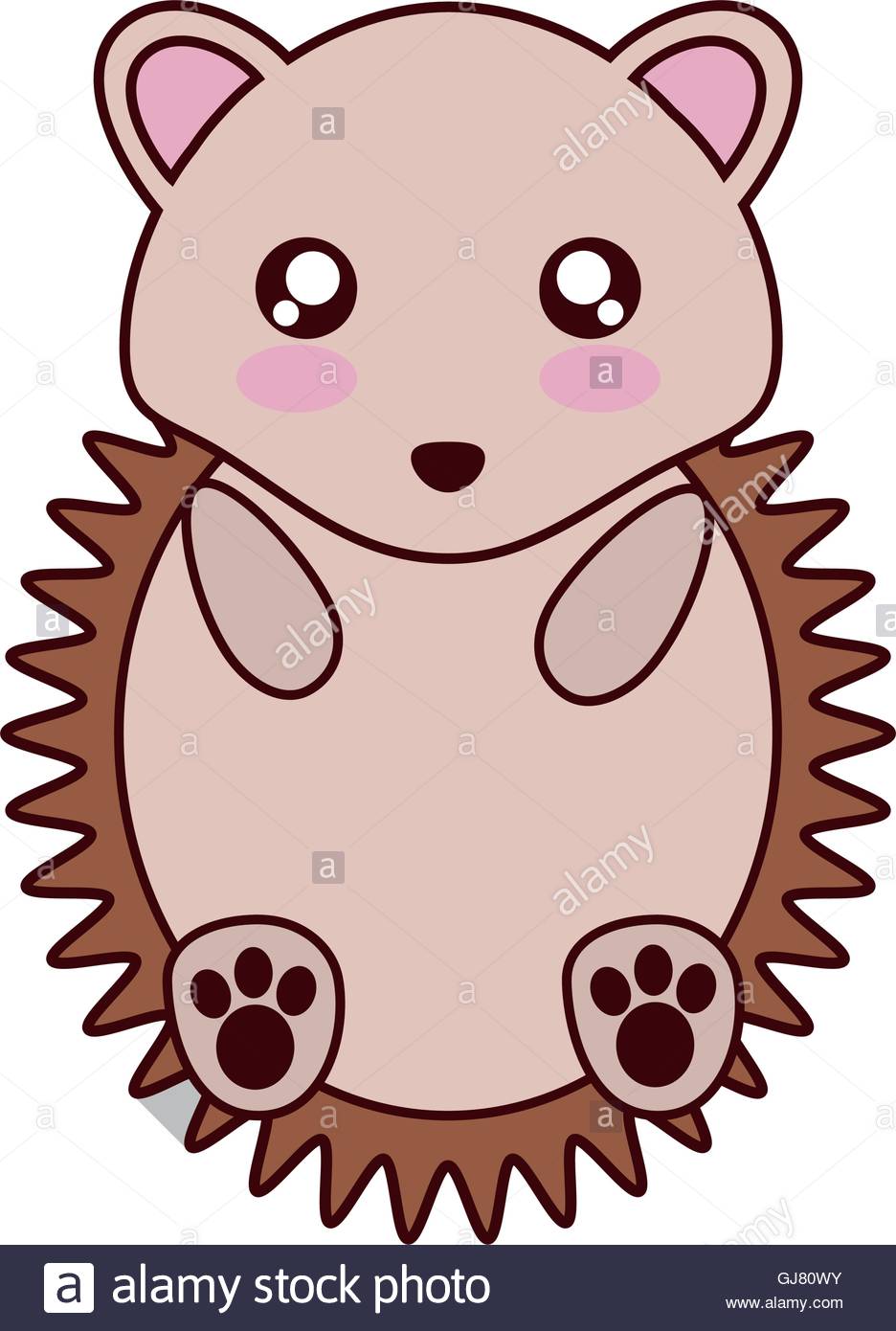 936x1390 Porcupine Kawaii Cute Animal Icon Stock Vector Art Amp Illustration