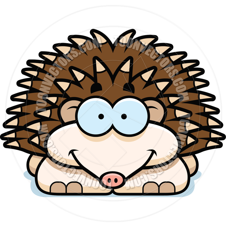 940x940 Cartoon Little Hedgehog Smiling By Cory Thoman Toon Vectors Eps