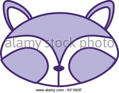 406x320 Cute Raccoon With Happy Face Illustration Stock Vector Art