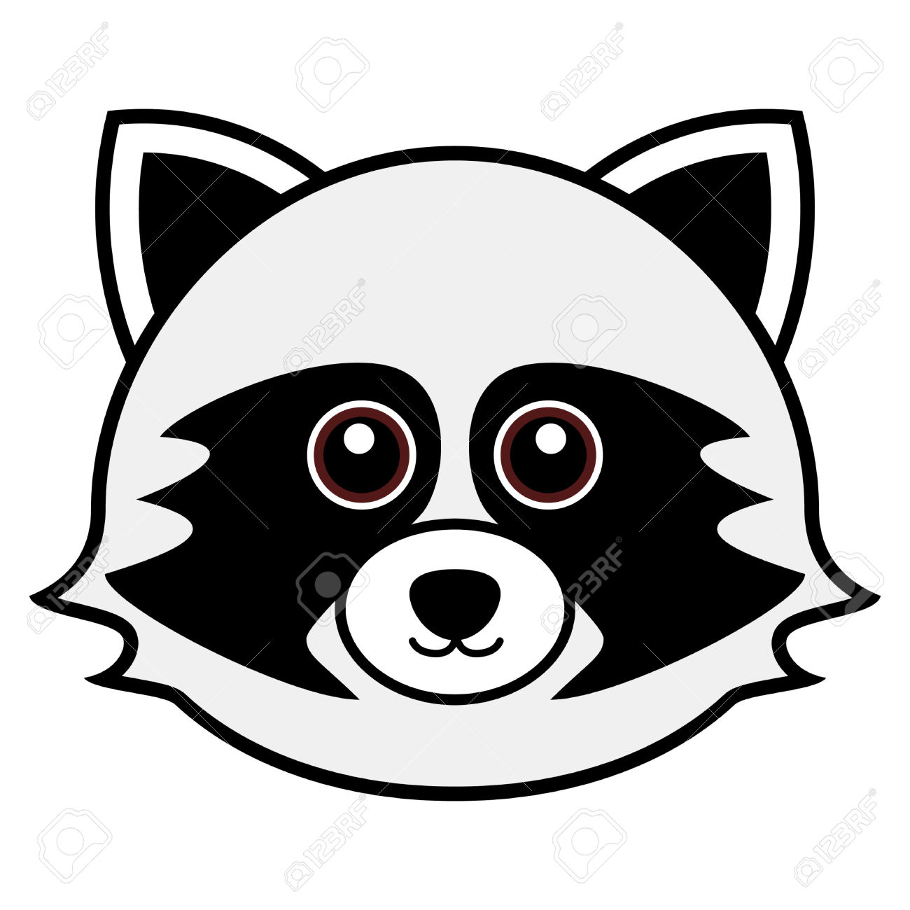 1300x1300 Head Clipart Raccoon