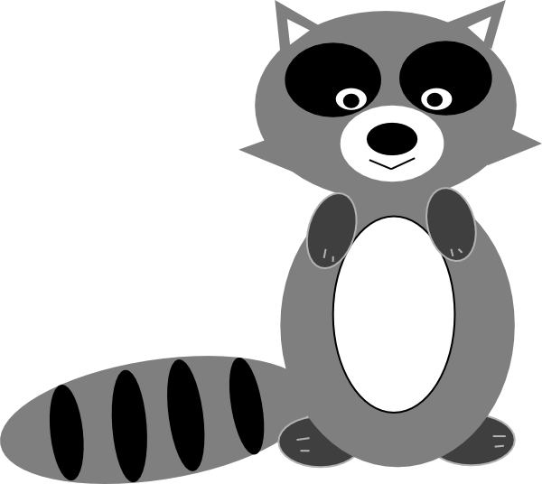 600x536 Raccoon Revised Clip Art