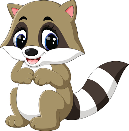 Cute Raccoon Clipart | Free download on ClipArtMag