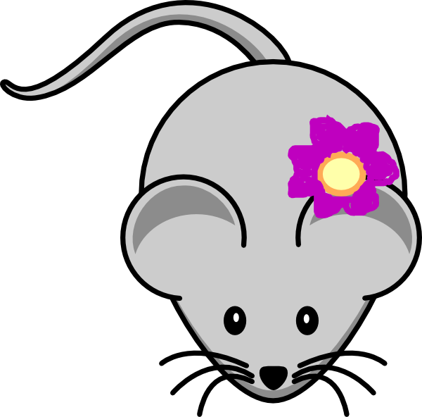 600x592 Rat With Flower Clip Art