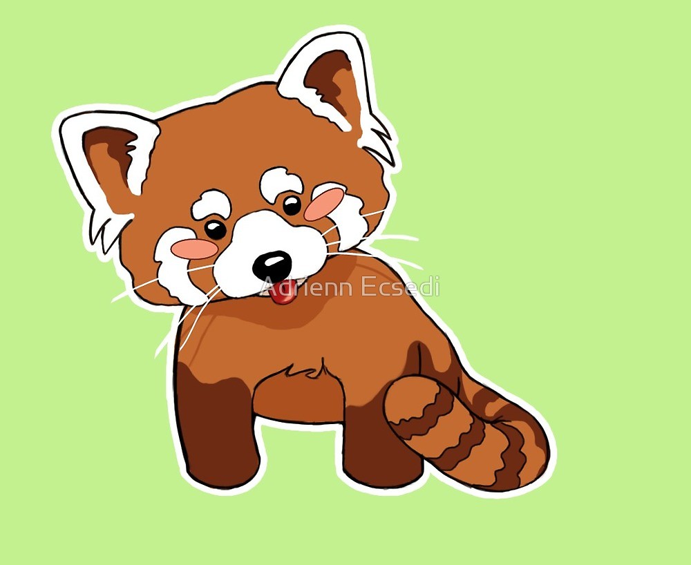 1000x818 Cute Red Panda Illustration By Adrienn Ecsedi Redbubble