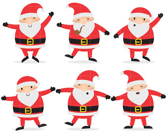 340x270 Cute Santa Clip Art Etsy