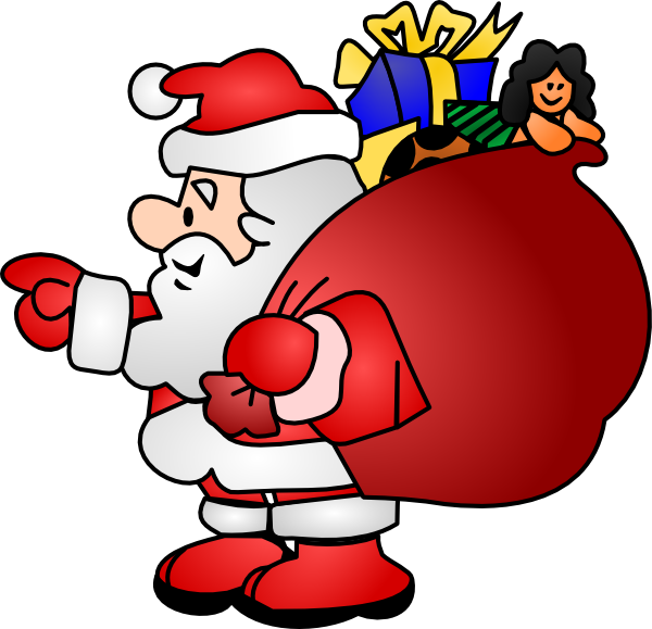 600x579 Santa Claus Clip Art And Reindeer