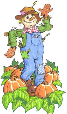 236x399 Cute Autumn Scarecrow Country Clipart For Grandkids And Trick