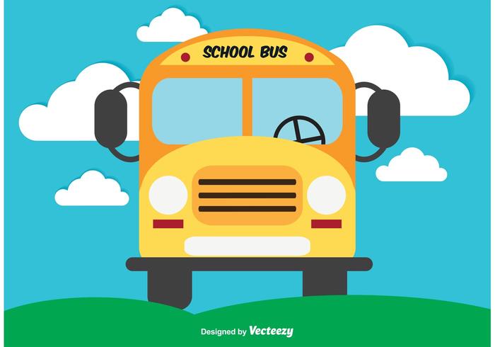 700x490 Cute School Bus Vector Illustration