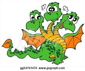 350x294 Simple Cute School Clipart Cute Three Headed Dragon Clipart Panda