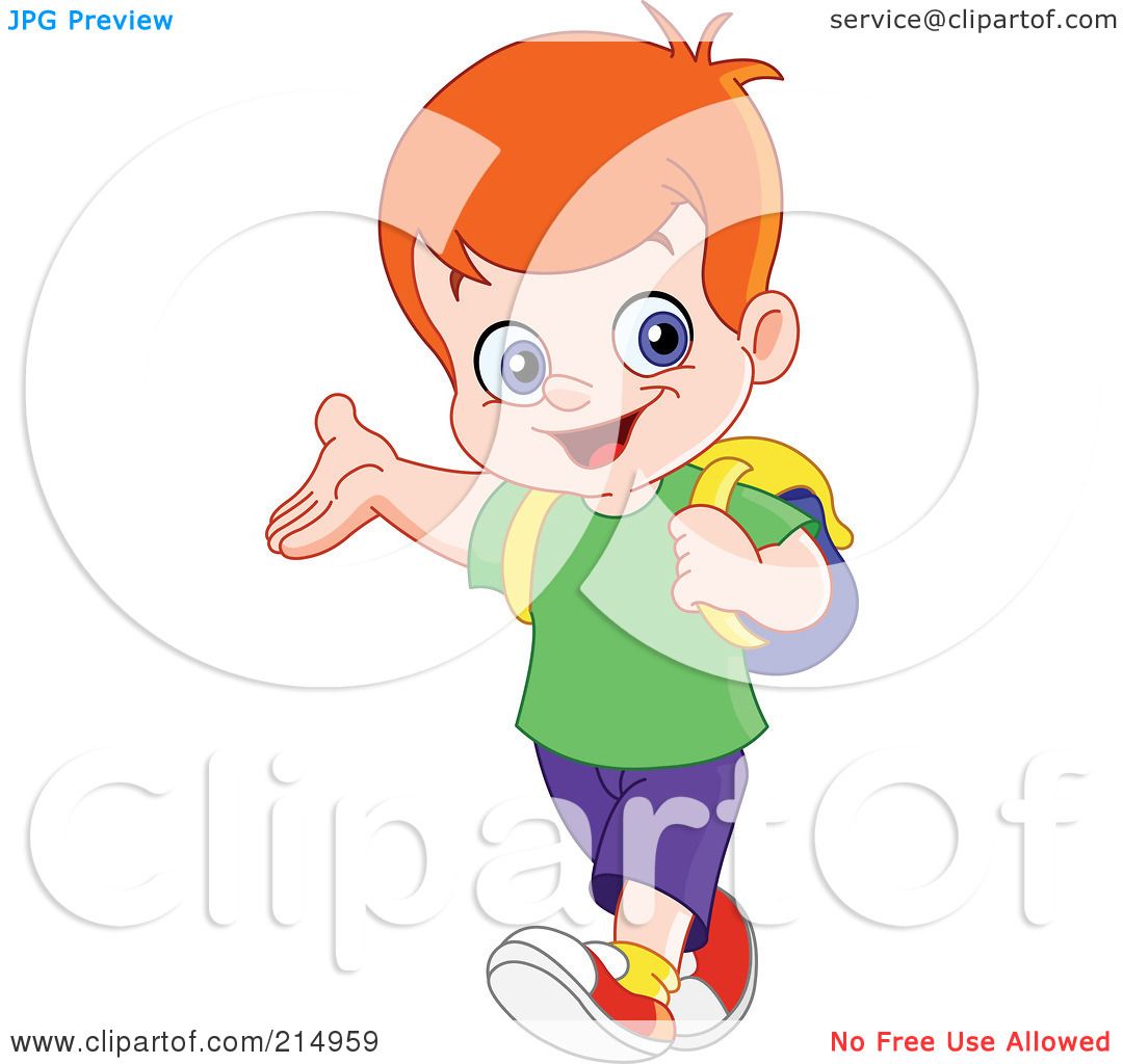 1080x1024 Royalty Free (Rf) Clipart Illustration Of A Cute School Boy