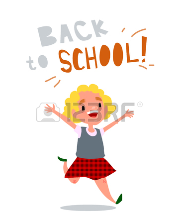 360x450 Welcome To School. Happy Children And Teenagers. A Little Cute