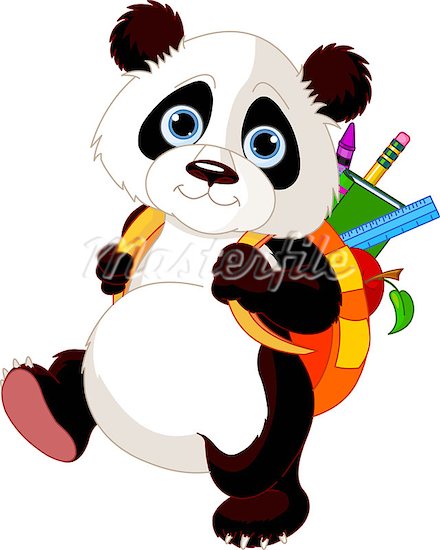 440x550 Cute Animal School Clipart